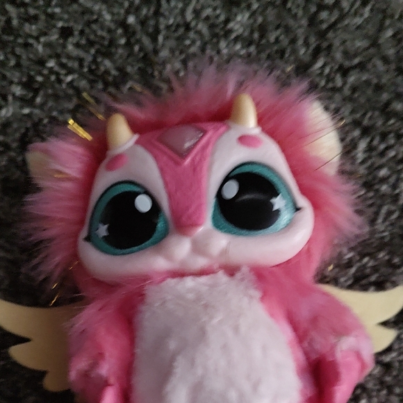 Pink and White Stuffed Animal with Wings - Picture 3 of 4